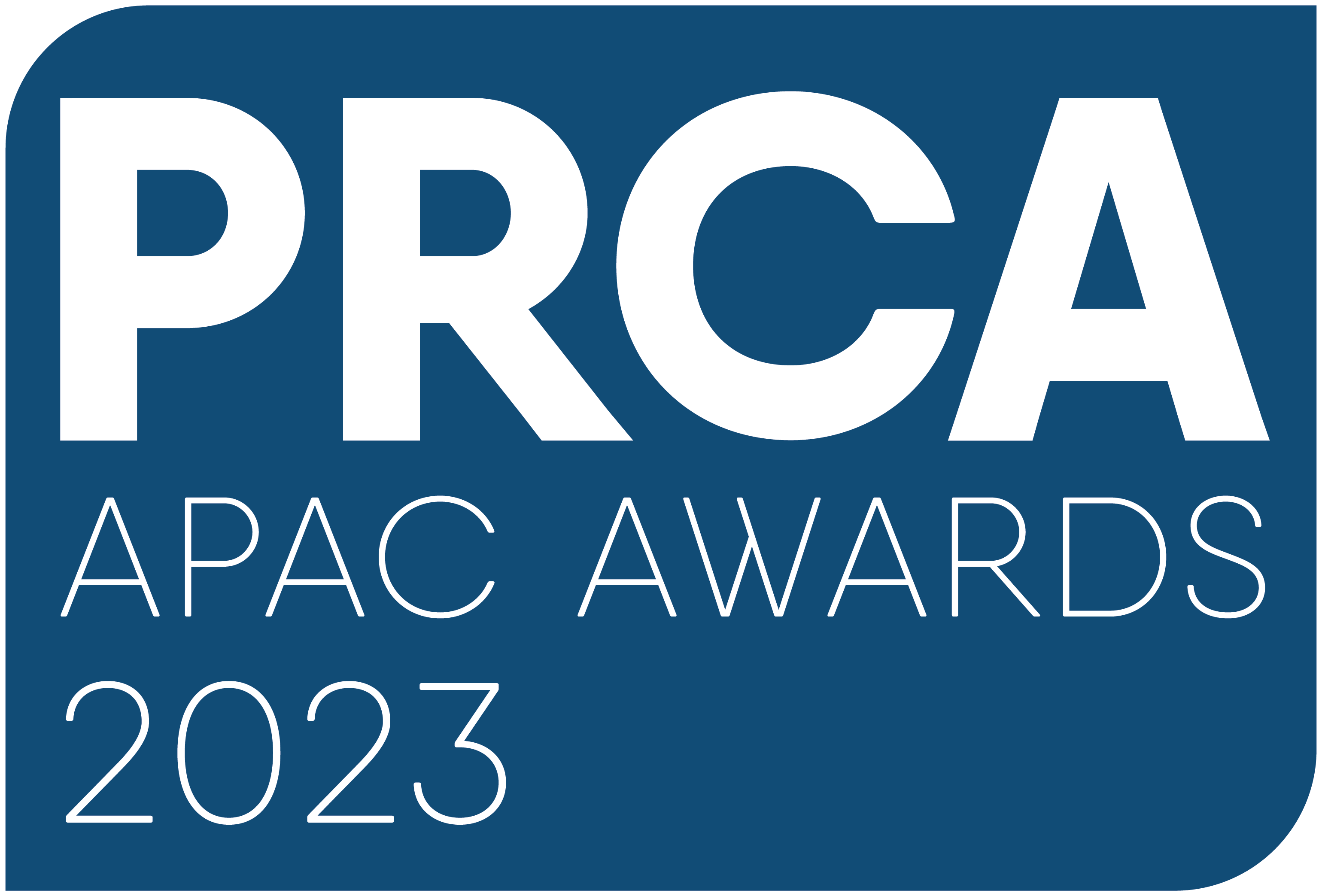 APAC Awards 2023 logo PRCA Asia Pacific