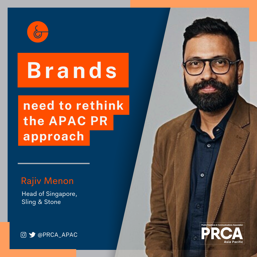 Rajiv Menon, Sling & Stone Banner - Ig - PRCA Asia Pacific